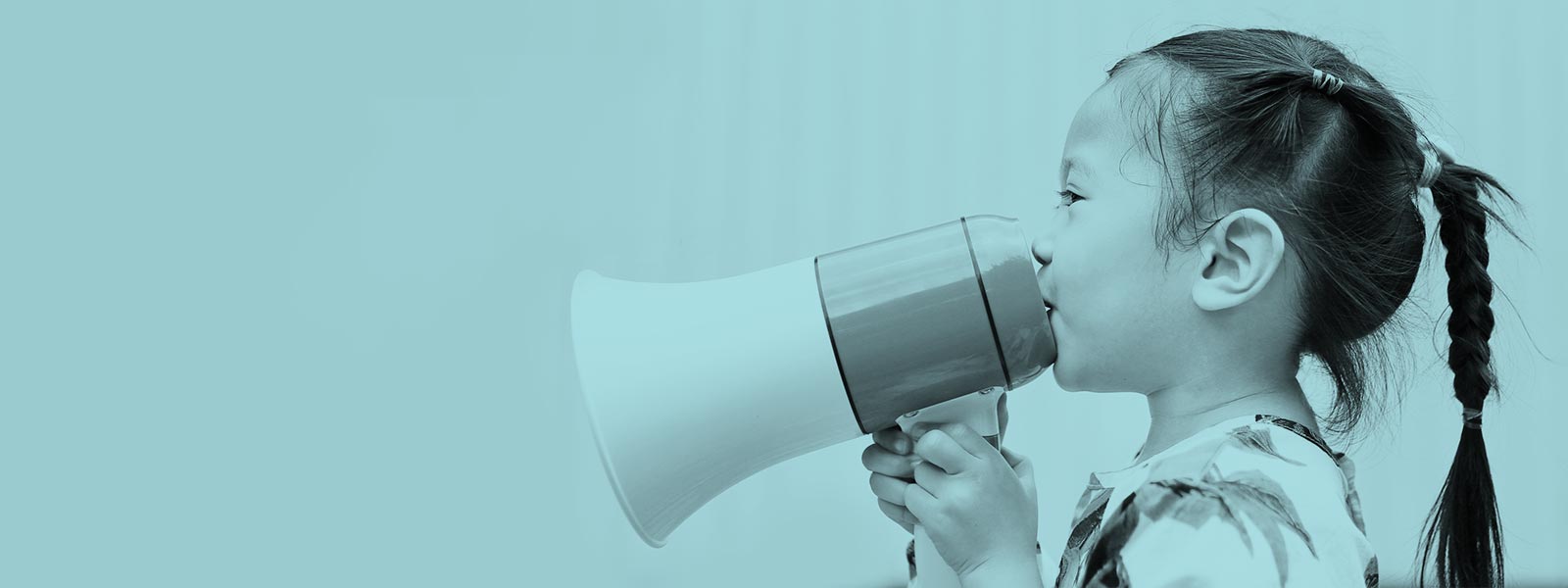 Girl holding megaphone