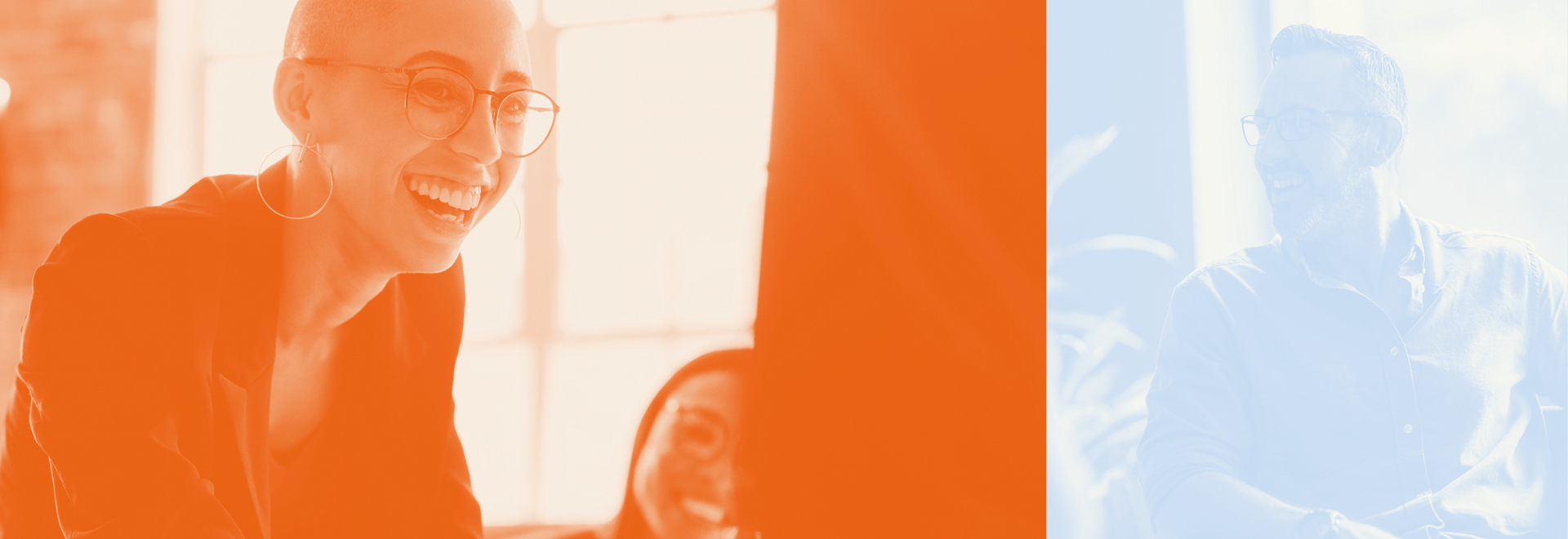 Collage of smiling people