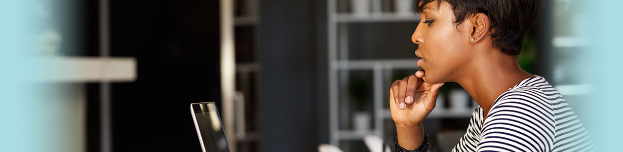 Person using a laptop