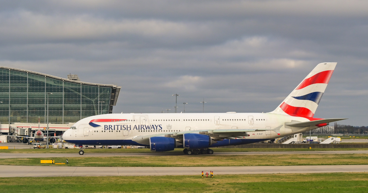 Plane on Heathrow runway