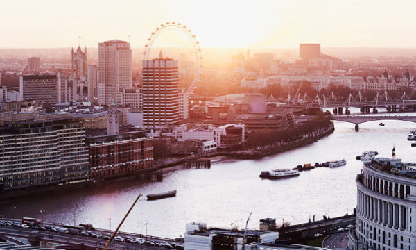 The River Thames overlooking London's South Bank