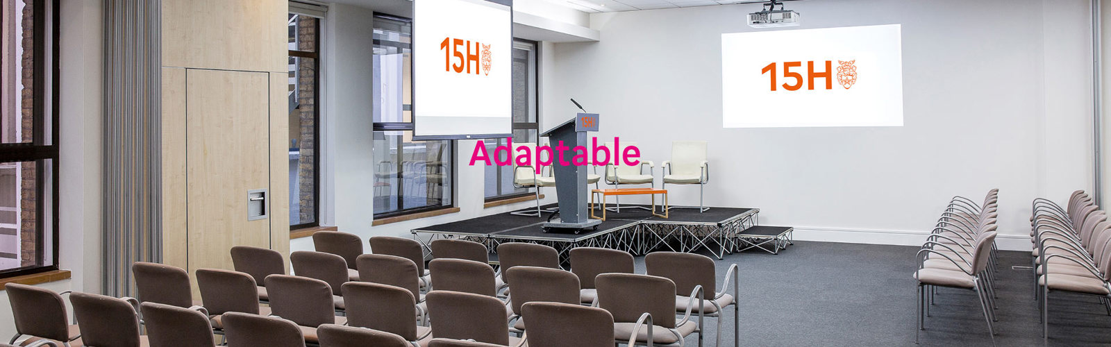 15Hatfields conference room with the words 'Adaptable'