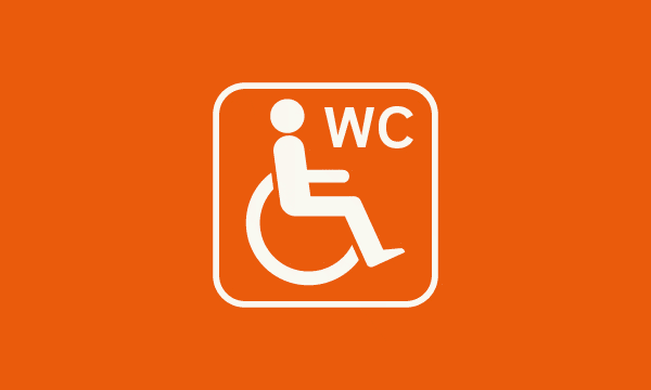 Accessible toilet sign