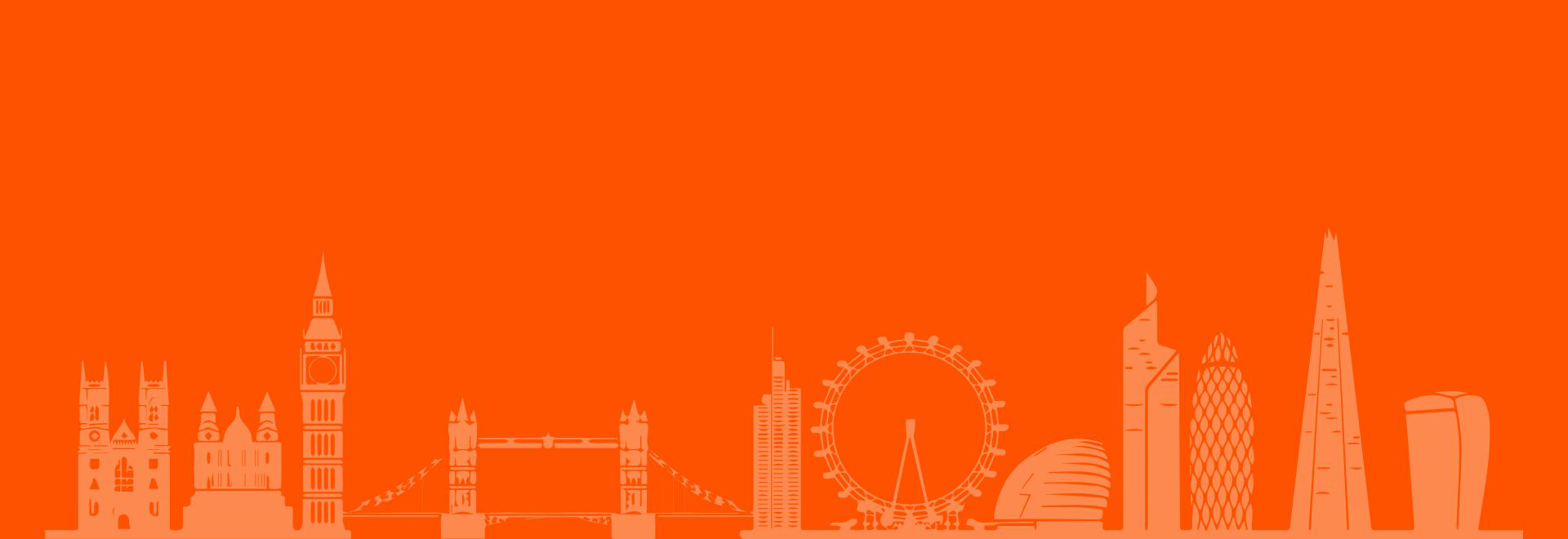 Silhouettes of a London skyline