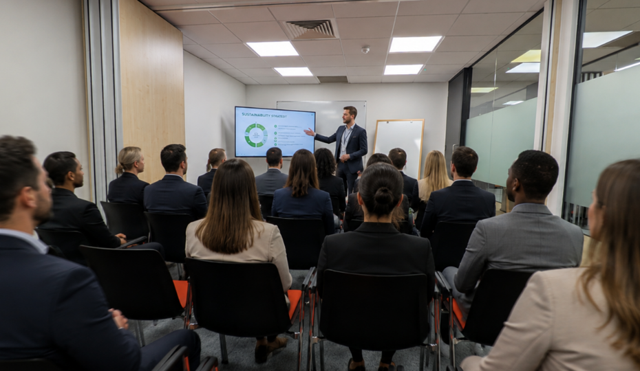 People attending a training workshop at 15Hatfields