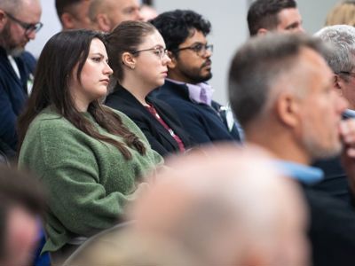 Delegates attending talk