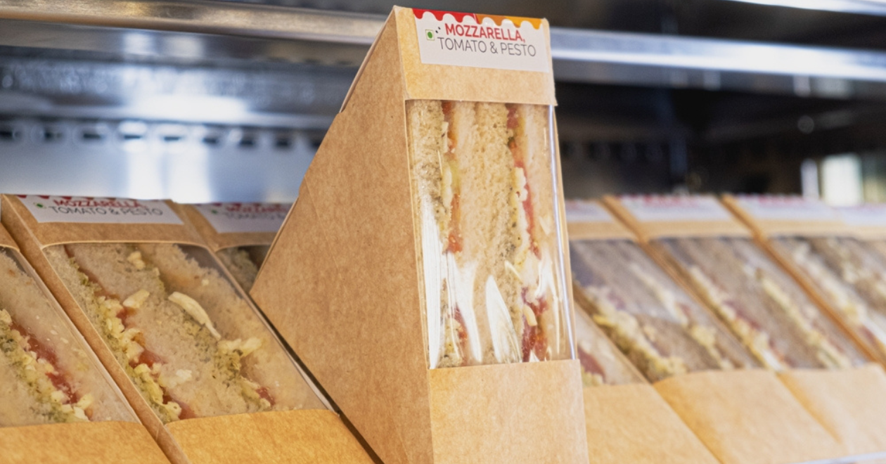 Image of sandwich on a shop shelf